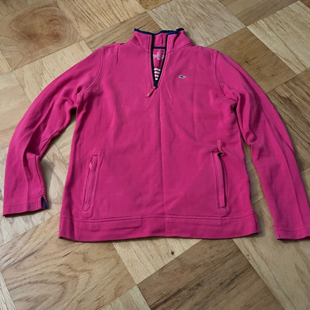 Vineyard Vines Pink Quarter Zip Pullover